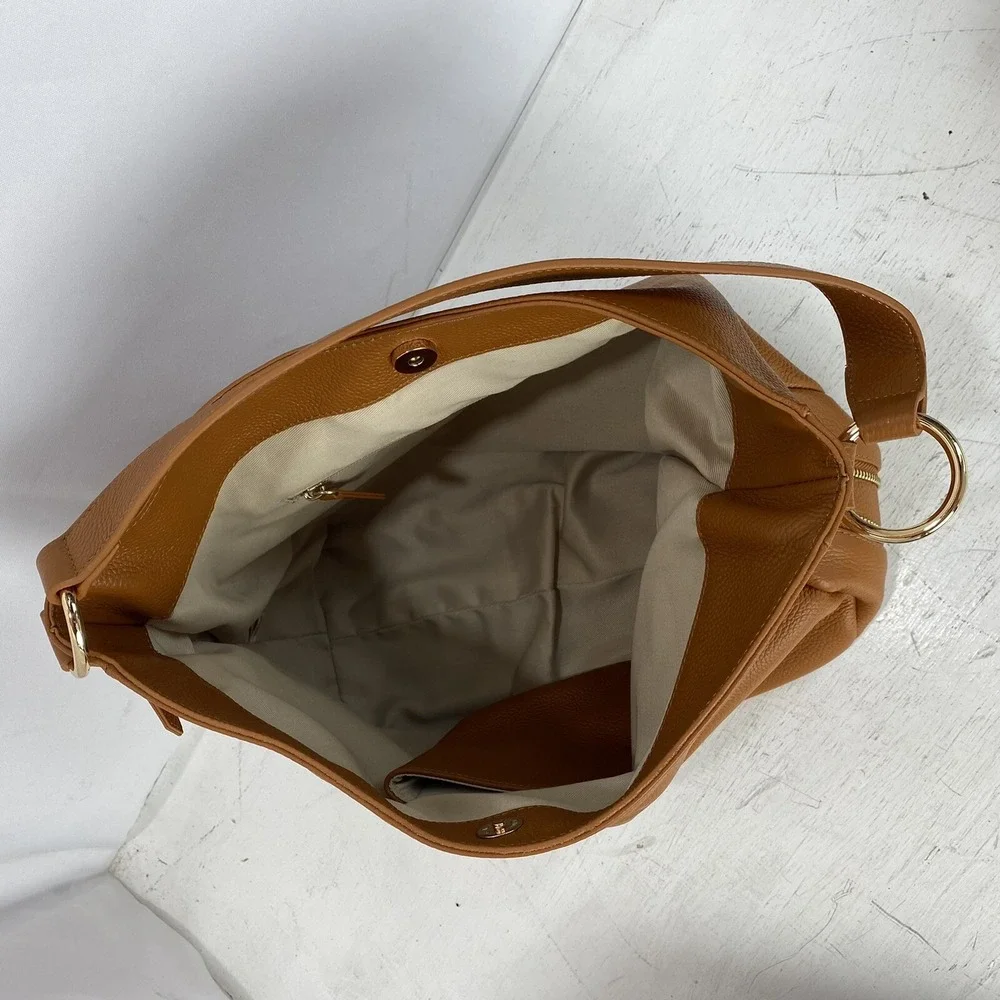 LAGGO Taylor Hobo Handbag British Tan Leather Shoulder Bag NEW